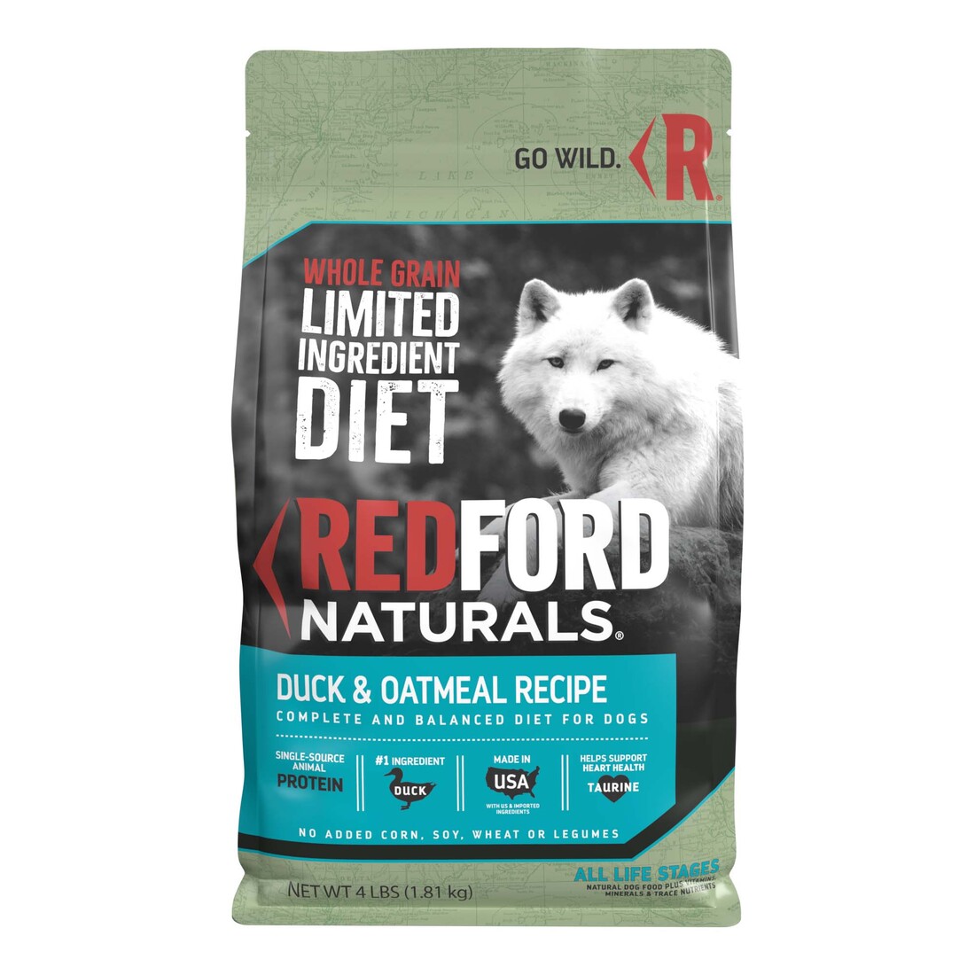 Redford Naturals Whole Grain Limited Ingredient Diet Duck & Oatmeal Recipe - Image 2