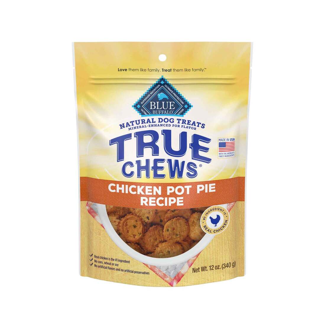 True Chews Chicken Pot Pie Recipe Dog Treats, 12 Ounces
