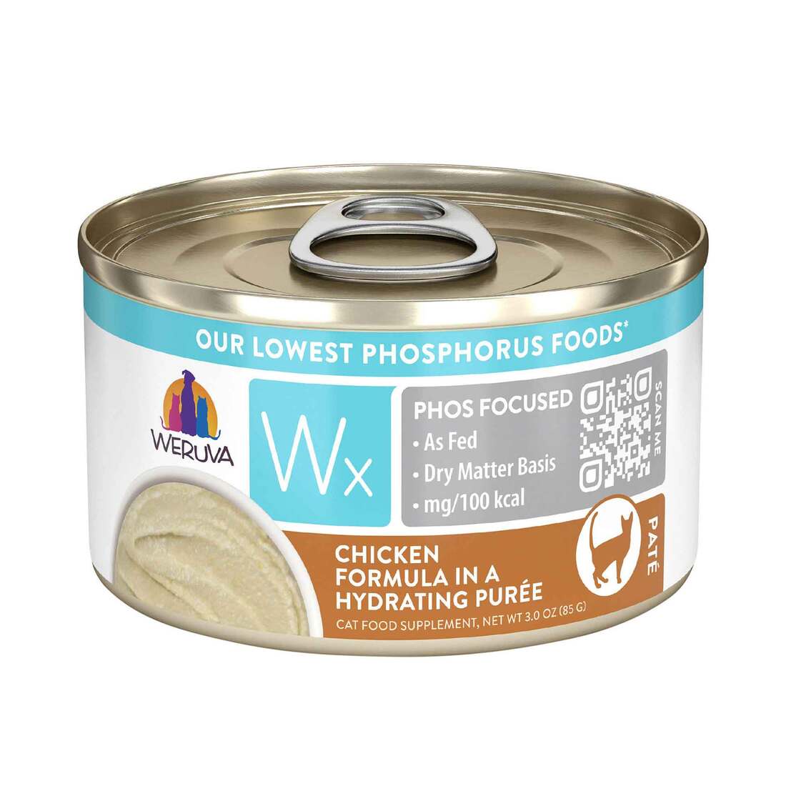 Weruva Wx Phos Focused Wet Cat Food, Chicken Formula in a Hydrating Pur??e, 3 Ounce Can