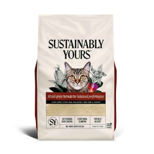 Sustainably Yours Natural Cat Litter, Mixed-Grain Formula, 13 Pounds