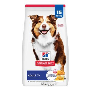Hill's Science Diet Senior 7+ Dry Dog Food, Chicken Meal, Barley & Rice Recipe, 15 Pound Bag