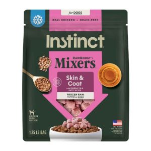 Instinct Dog Food Frozen Raw Boost Grain Free Skin and Coat Topper Dog Food, 1.25 Pounds - Not Avail
