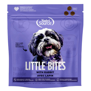 NutriSource Little Bites Dog Treat, Rabbit, 6 Ounces