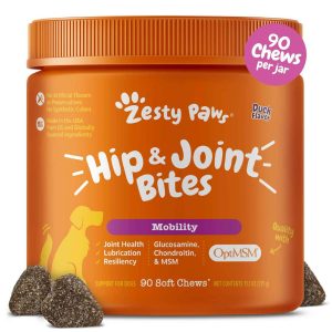 Zesty Paws Hip & Joint Bites Duck Dog Supplement, 90 Count