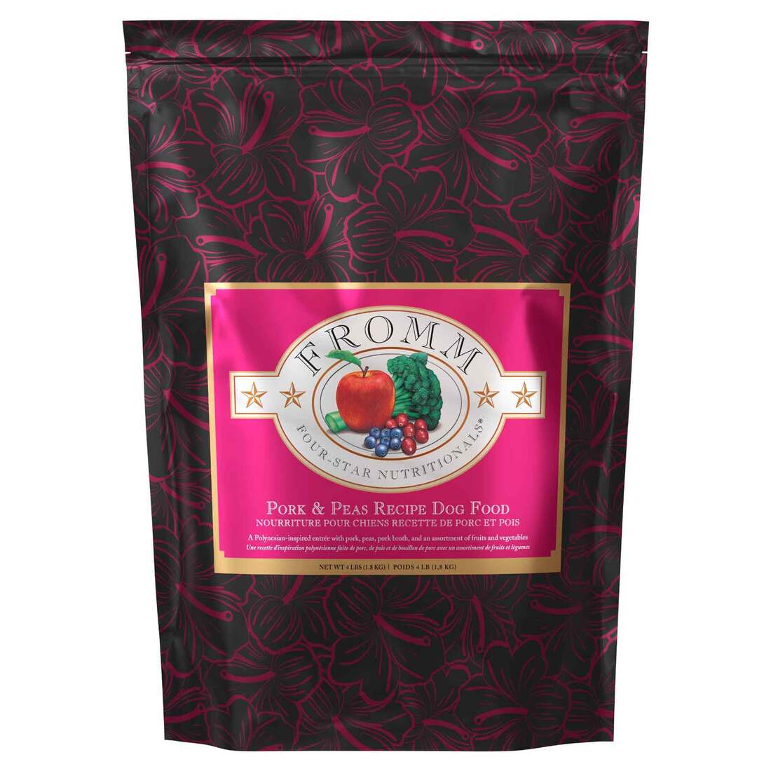 Fromm Four-Star Pork & Peas Recipe Dry Dog Food, 4 Pounds