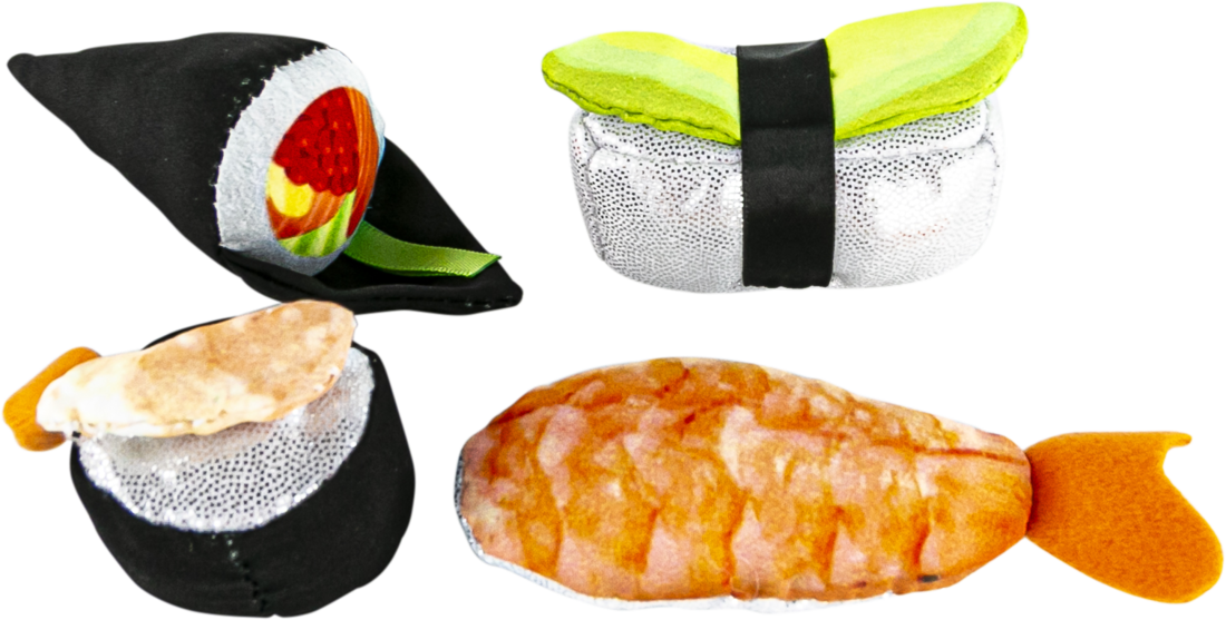 Play On Cat Toy Sushi, 4 Pack