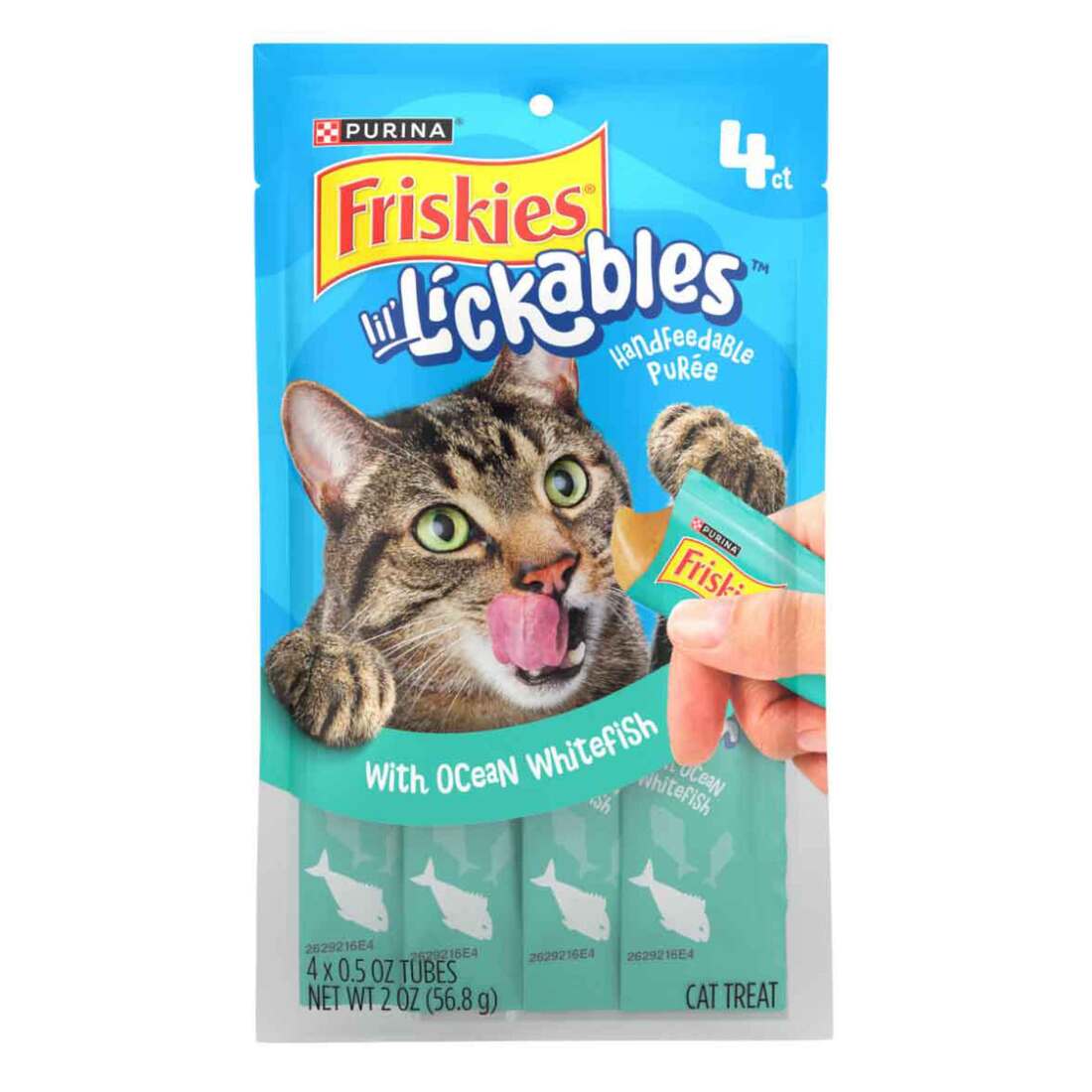 Purina Friskies lil' Lickables With Ocean Whitefish Lickable Cat Treats - 2 Ounce Pouch