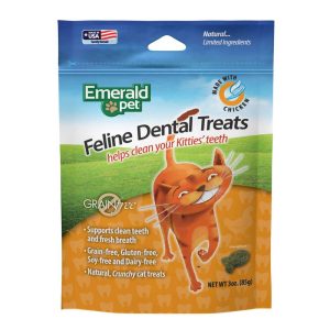 Emerald Pet Cat Dental Treat - Chicken, 3 Ounce