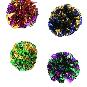 Play On Cat Toy Mylar Balls, 4 Pack