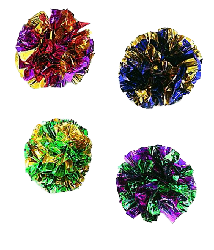 Play On Cat Toy Mylar Balls, 4 Pack
