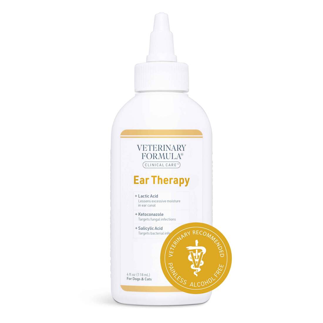 Veterinary Formula Clinical Care Ear Therapy Dog & Cat Ear Cleaner, 4 Ounces