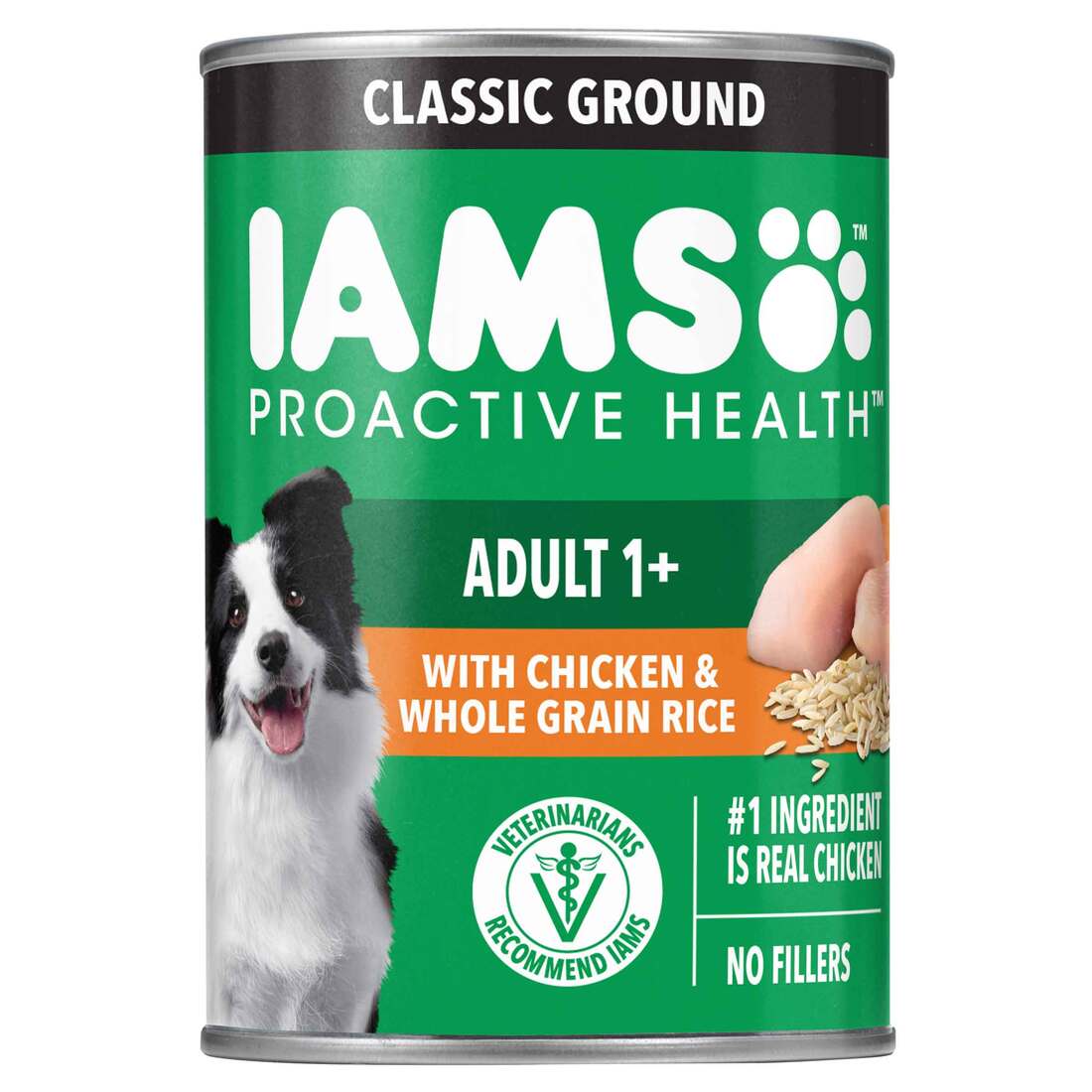 IAMS Proactive Health Adult Wet Dog Food, Classic Ground with Chicken and Whole Grain Rice, 13 Ounce