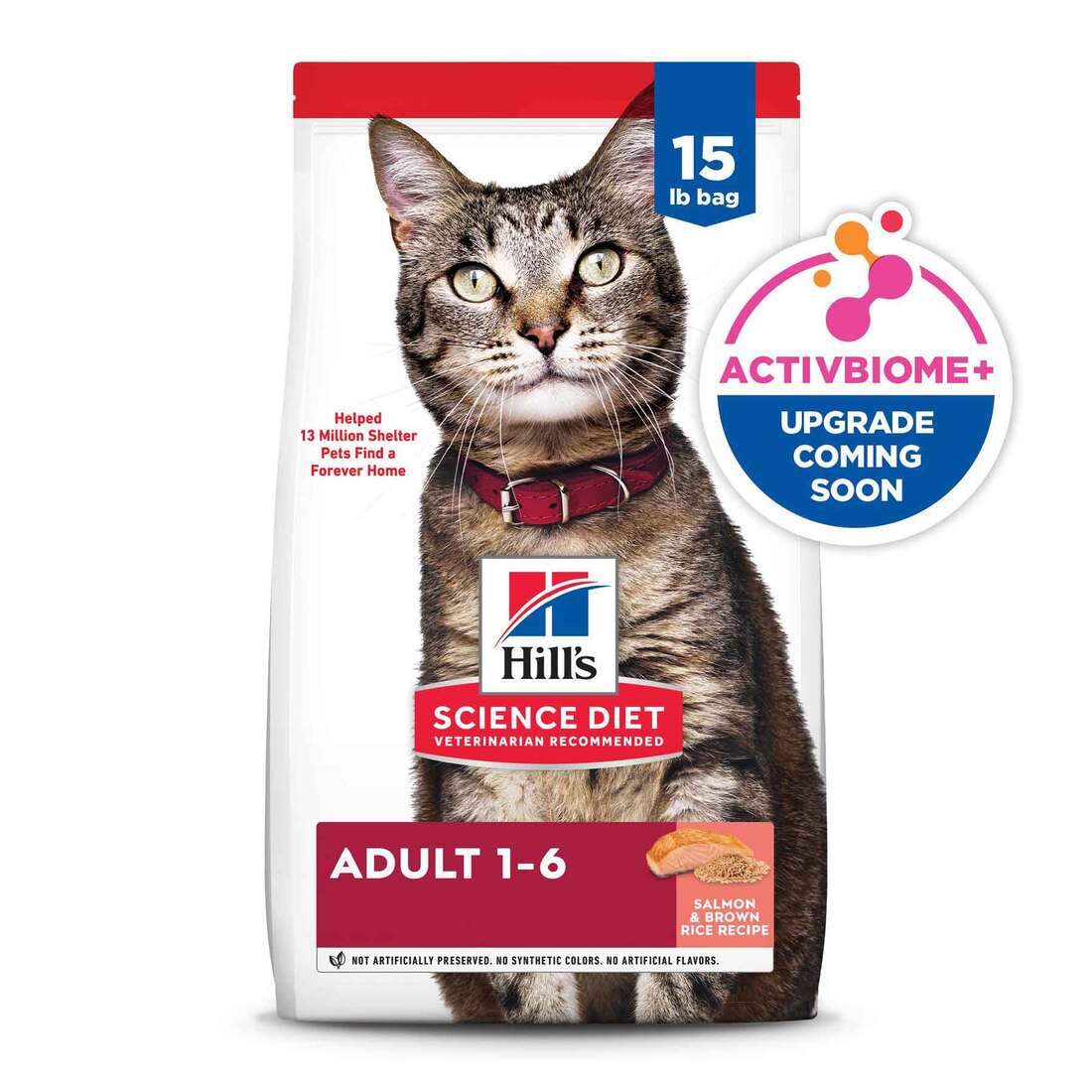Hill's Science Diet Adult Salmon & Brown Rice Recipe Dry Cat Food, 15 Pound Bag