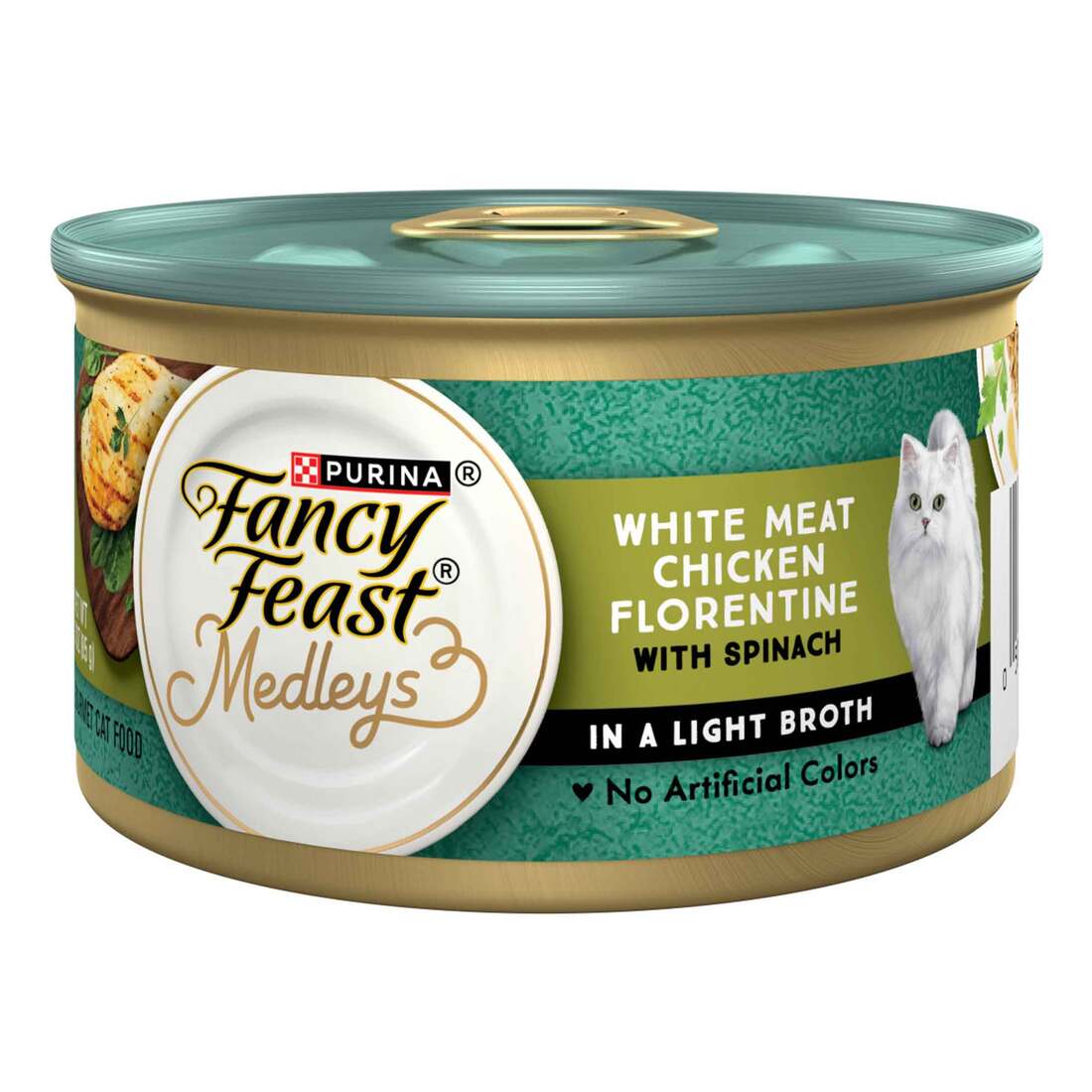 Purina Fancy Feast Medleys Wet Cat Food, Adult White Meat Chicken Florentine with Spinach, 3 Ounces