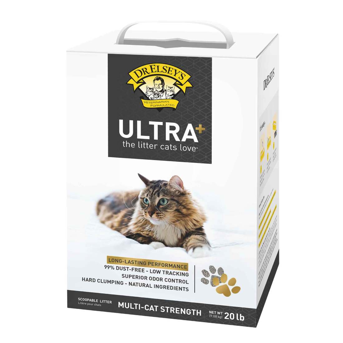 Dr. Elsey's Precious Cat Ultra+ Cat Litter, Unscented, 20 Pounds