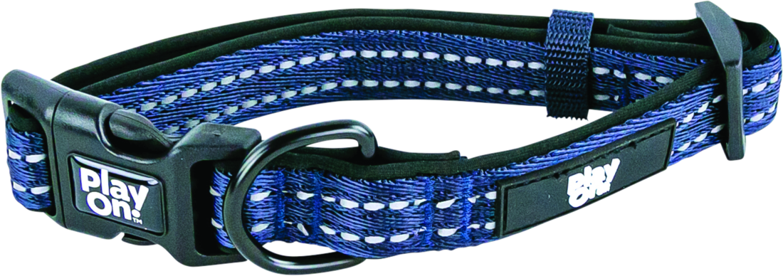 Play On Adventure Reflective Dog Collar, Navy - Image 3