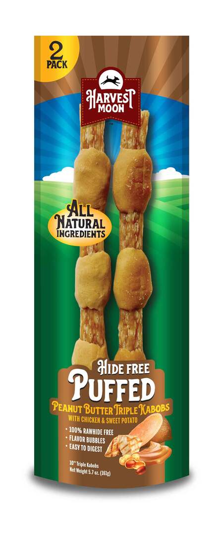 Harvest Moon Puffed Jumbo Kabobz Dog Treats, 2 Count