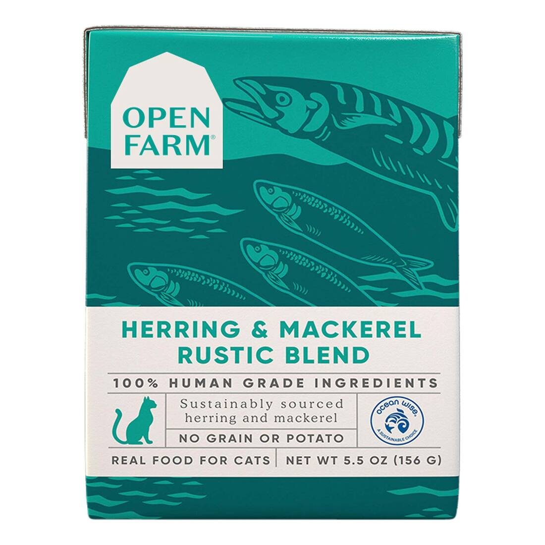 Open Farm Rustic Blend Wet Cat Food, Grain Free Herring and Mackerel, 5.5 Ounces