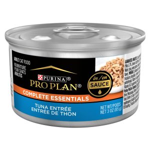Purina Pro Plan COMPLETE ESSENTIALS Wet Cat Food, Tuna Entree in Sauce, 3 Ounces