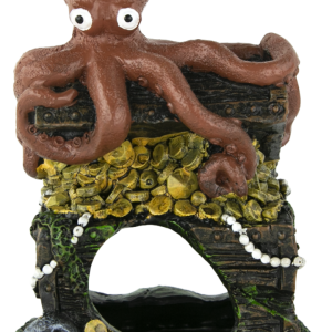 Fins First Aquarium Décor, Sunken Treasure Chest, Medium