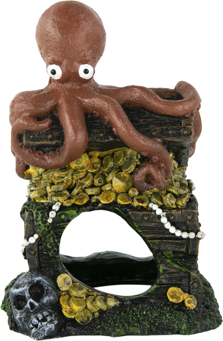 Fins First Aquarium Décor, Sunken Treasure Chest, Medium