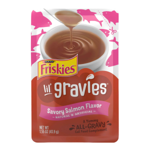 Purina Friskies Lil' Gravies Savory Salmon Flavor Cat Food Complement Lickable Cat Treats - 1.55 Oun