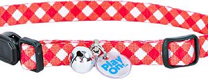 Play On Cat Gingham Adjustable Collar