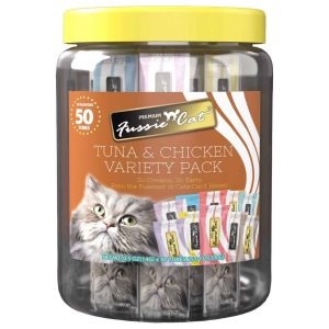 Fussie Cat Tuna & Chicken Puree Variety Pack Cat Treat, 25 Ounces