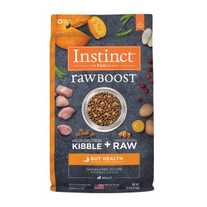 Instinct Raw Boost Gut Health Grain-Free Recipe with Real Chicken Dry Dog Food with Freeze-Dried Raw