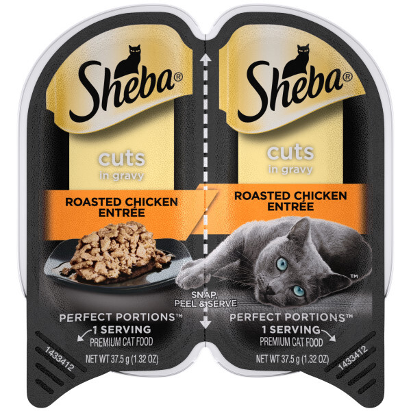 Sheba Wet Cat Food, Grain Free Chicken Cuts in Gravy, 2.6 Ounces
