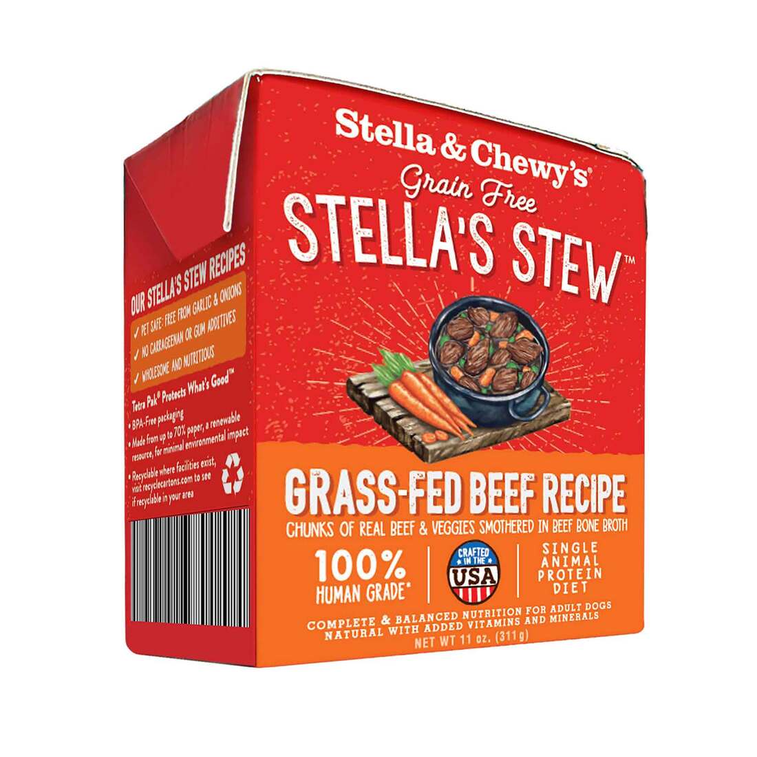 Stella & Chewy's Dog Stella's Stew, Grass Fed Beef Recipe, 11 Fluid Ounces