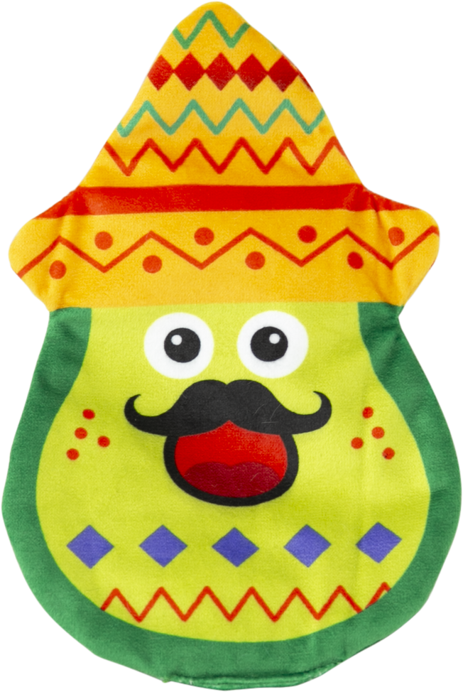 Play On Cinco De Mayo Crinkle Avocado Dog Toy