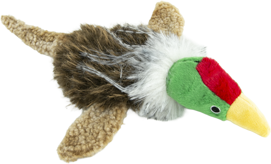 Play On Plush Flat Pheasant Tug and Fetch Dog Toy - Image 2