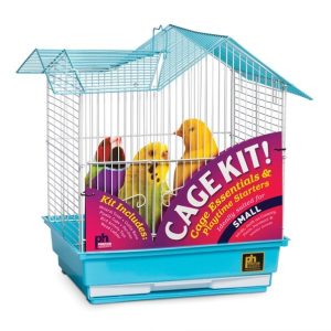 Prevue Pet Double Roof White and Black Keet Kit, 14" x 11"