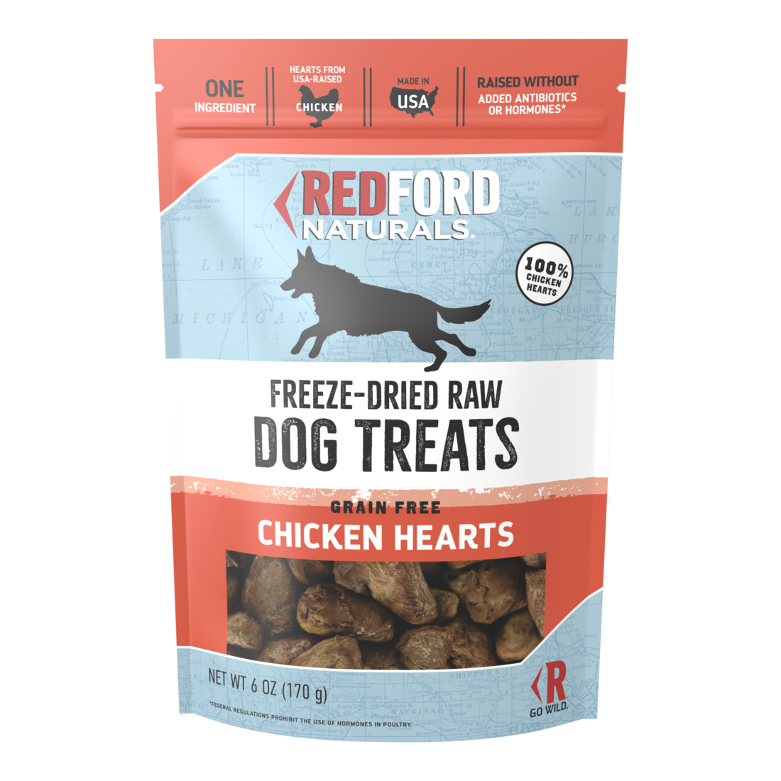 Redford Naturals Freeze-Dried Raw Grain Free Dog Treats, Chicken Hearts - Image 2