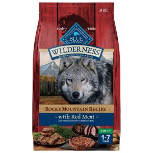 Blue Buffalo Wilderness Rocky Mountain High-Protein Adult Dry Dog Food, Red Meat, 24 Pounds Bag