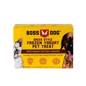 Boss Dog Frozen Food, Froyo Peanut Butter and Banana, 3.5 Ounces, 4 Pack