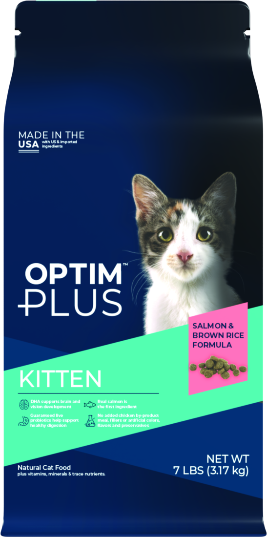 Optim Plus Kitten Salmon & Brown Rice Formula Dry Cat Food