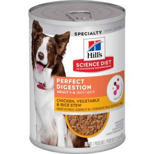 Hill's Science Diet Adult Perfect Digestion Wet Dog Food, Chicken, Vegetable & Rice Stew, 12.8 Ounce