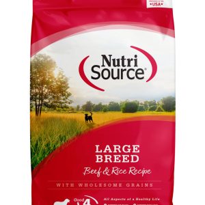 NutriSource Large Breed Dry Dog Food, Beef and Rice, 26 Pounds