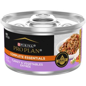 Purina Pro Plan Wet Cat Food, Adult Turkey & Vegetable Entree in Gravy, 3 Ounces