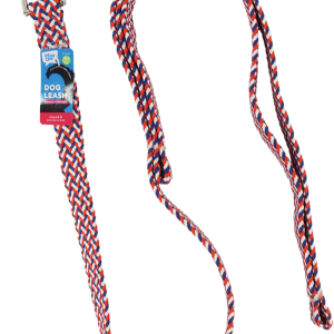 Play On Woven Dog Leash, Red/White/Blue
