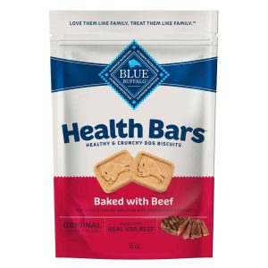 Blue Buffalo Health Bars, Natural Crunchy Oven-Baked Dog Biscuits, Beef, 16 Ounces