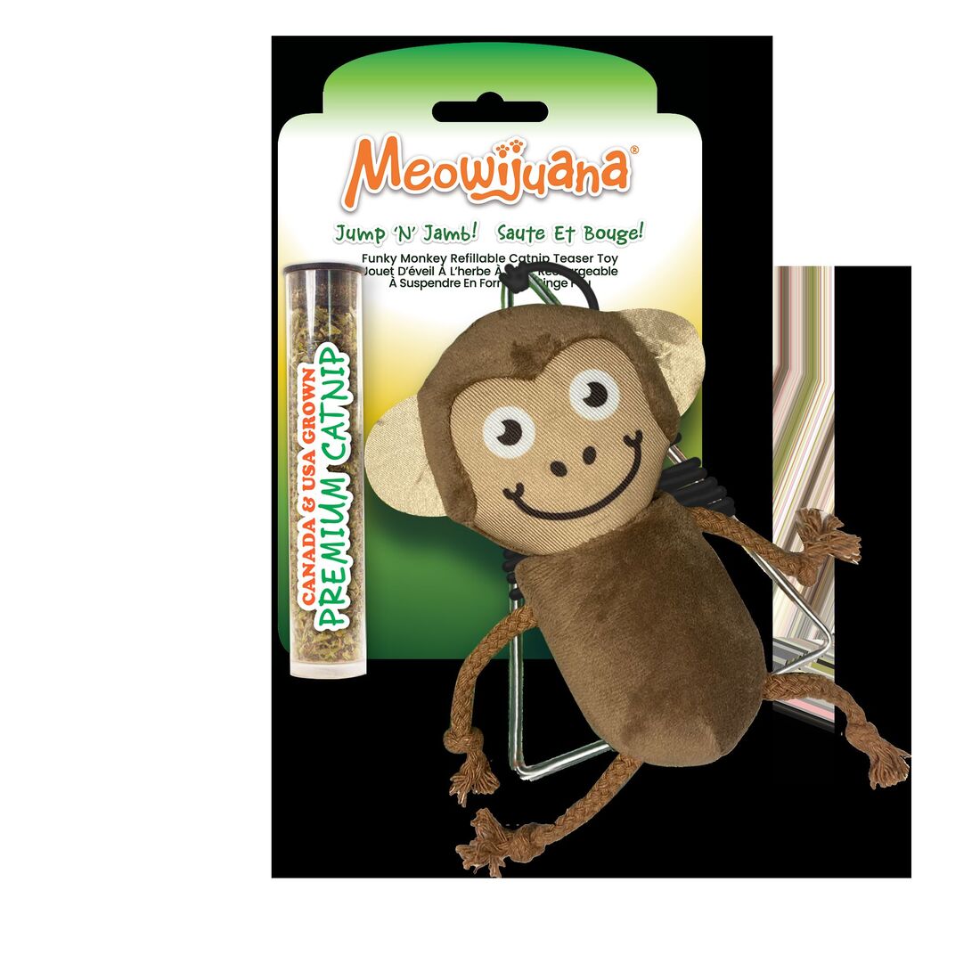 Meowijuana Jump N Jamb Monkey Cat Toy
