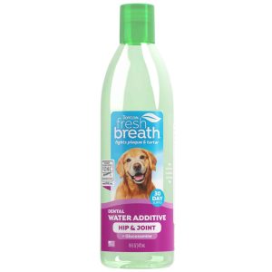 TropiClean Fresh Breath Oral Care Water Additive Plus Hip and Joint, 16 ounce