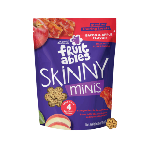 Fruitables Pet Food Skinny Minis Apple and Bacon Chewy Dog Treat