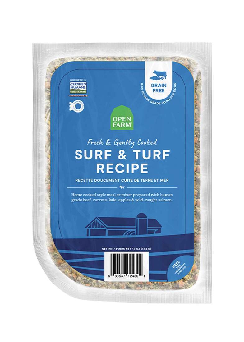 Open Farm Gently Cooked (Human Grade) Frozen Dog Food, Surf and Turf, 96 Ounces - Not Available For