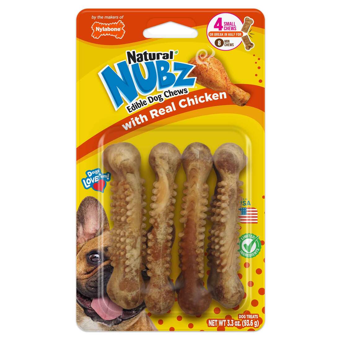 Nylabone Nubz Chicken Dog Chew - Image 3