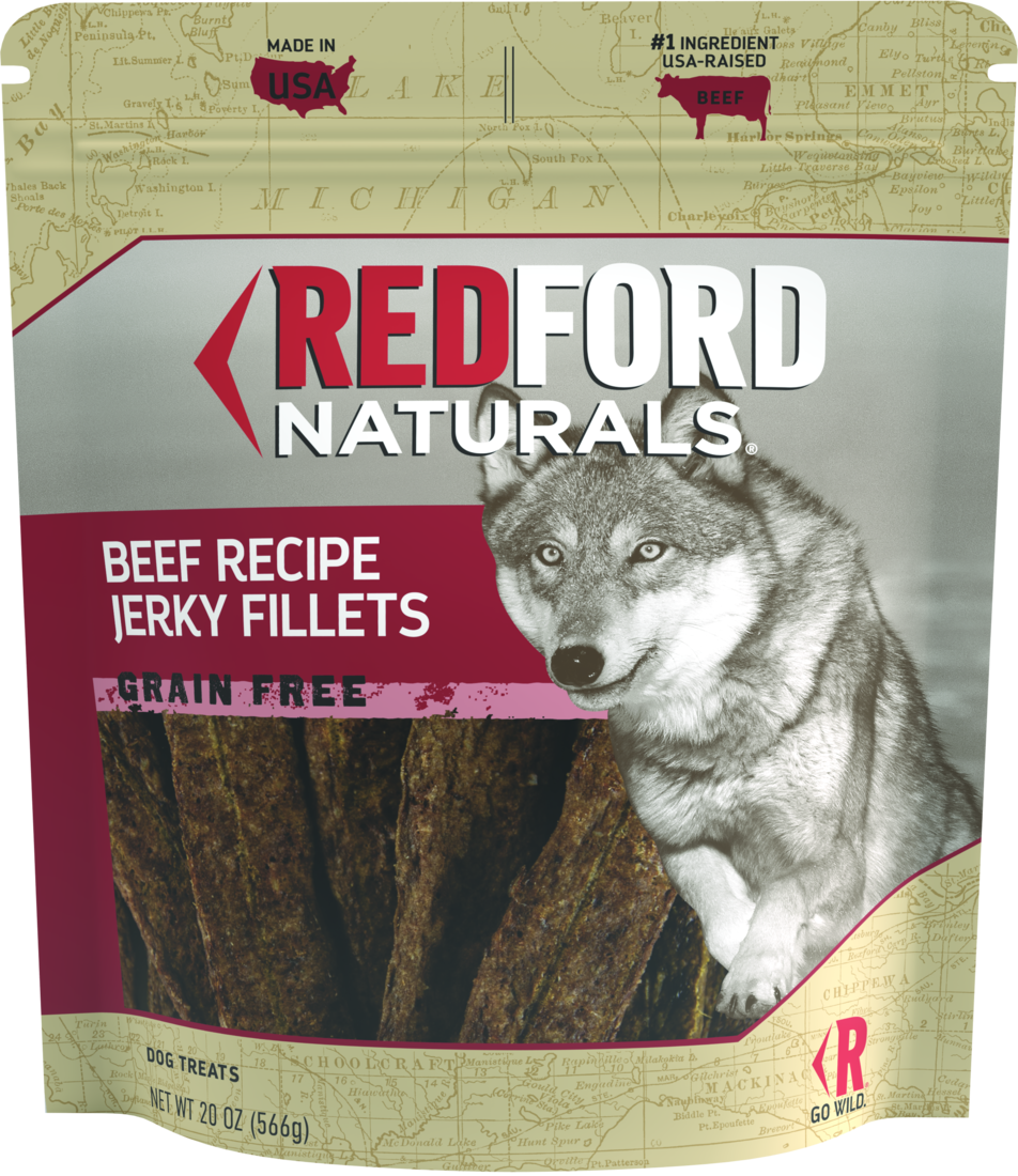 Redford Naturals Adult Grain Free Jerky Fillets Dog Treat, Beef Recipe