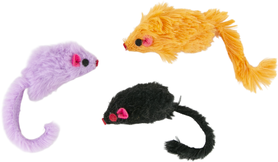 Play On Fuzzy Halloween Mice Multipack Cat Toy, 3 Pack